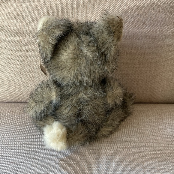 Plush Stuffed Wolf Bear Toy Faux Fur Gray Brown Soft Animal Cute Realistic - Picture 2 of 4